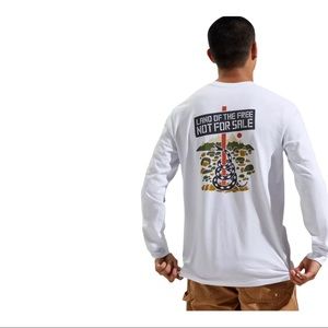 PATAGONIA Responsibili-Tee XL Recycled Fabric "Land of the Free Not for Sale"